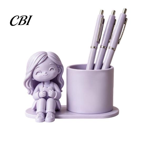 Colorful Pen Cup 3D Printed Holder, Creative Desktop Organizer for Pencils Gel Pens Storage Container Makeup Brushes, Office And Study Use Non-toxic
