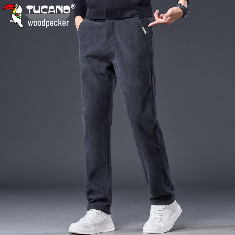 Tucano Men's Boa Fleece Straight-Leg Casual Business Trousers