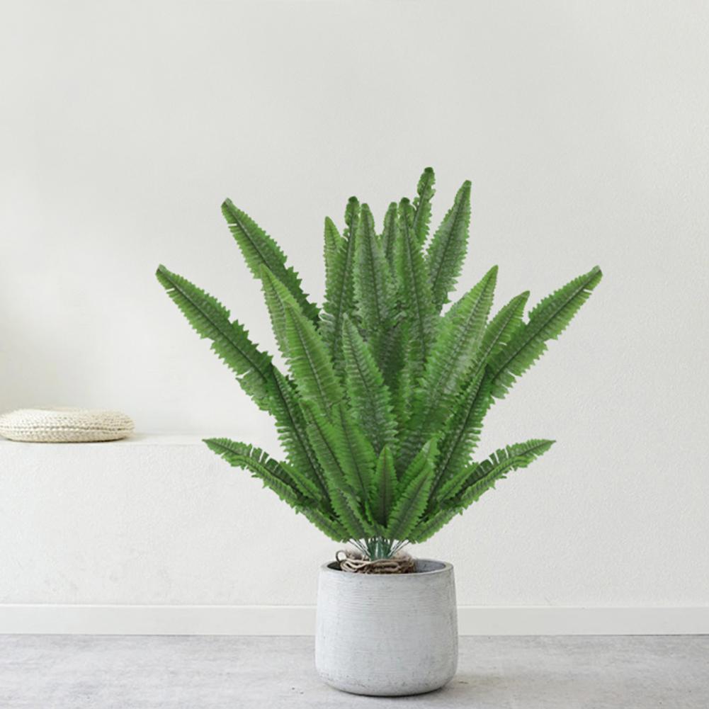 47/90cm Lifelike Artificial Boston Fern UV Resistant Large Artificial Ferns Fake Plants Greenery Home Garden Porch Summer Decor