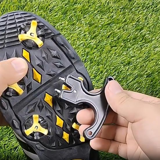Yousheng Golf Spike Wrench with Ergonomic Handle, Universal Golf Shoes Spike Removal Tool, 2-Pin Golf Cleats Spanner Key, Golf