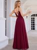 Ever-Pretty Women's A-Line Cross Back Sleeveless Pleated Chiffon Bridesmaid Dress With Embroidery Decoration