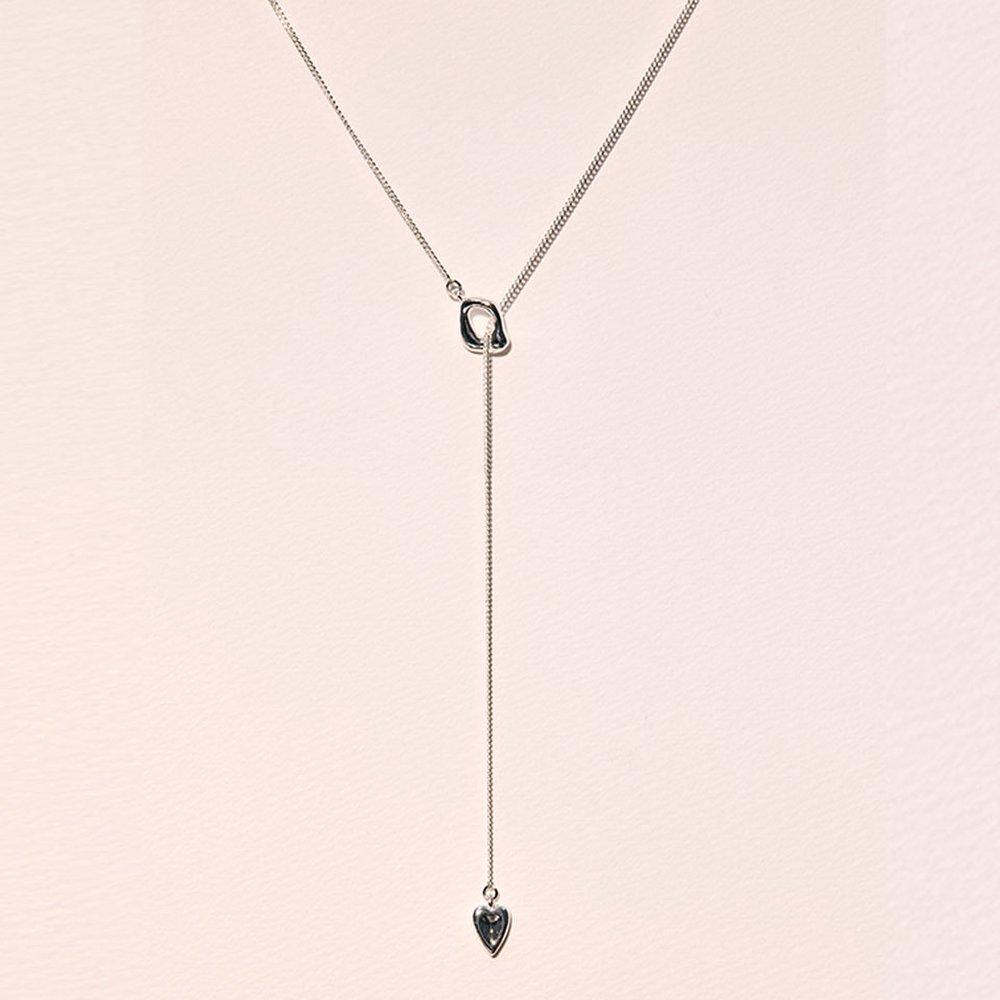 Y Drop Heart Necklace