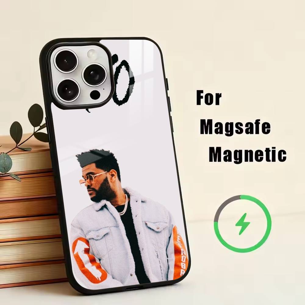 singer-The W-Weeknd XO Phone Case For iPhone17,16,15,14,13,12,11 Plus,Pro Magnetic with Magsafe Wireless Charging