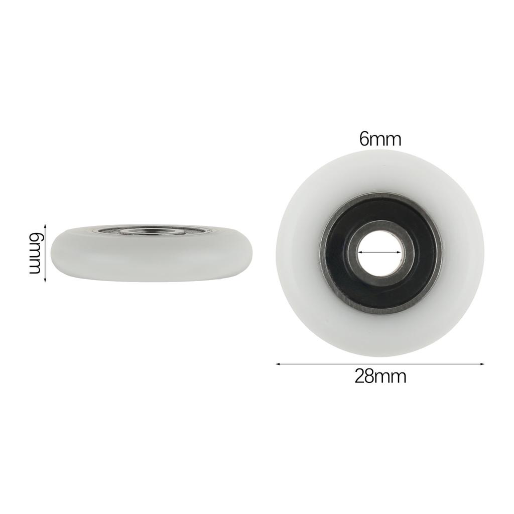 2 ks 26/28mm Koupelnová skříňka Sprchový kout Kladka Koupelna Skleněné posuvné dveře Vodicí lišta Kolečka Příslušenství Kolečka Váleček pro sprchový kout