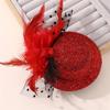 Mesh Flower Fascinator Hair Clip Adult Costume Accessory Barrettes for Teaparty