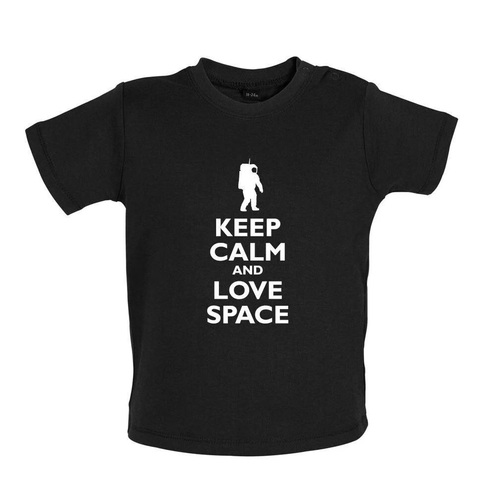 

Keep Calm and Love Space - Baby T-Shirt / Babygrow - Astronaut Stars Astronomer 160