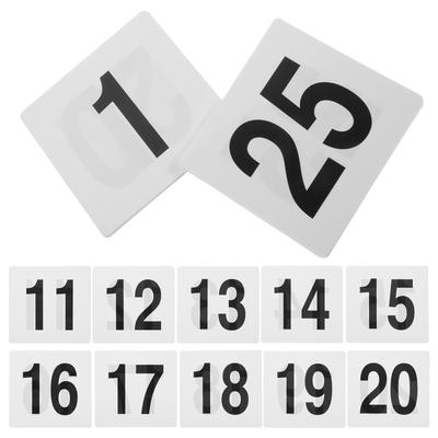 25pcs Number Signs Reusable Plastic Table Tents Party Seating Cards For Weddings Banquets Restaurants Chair Reserved