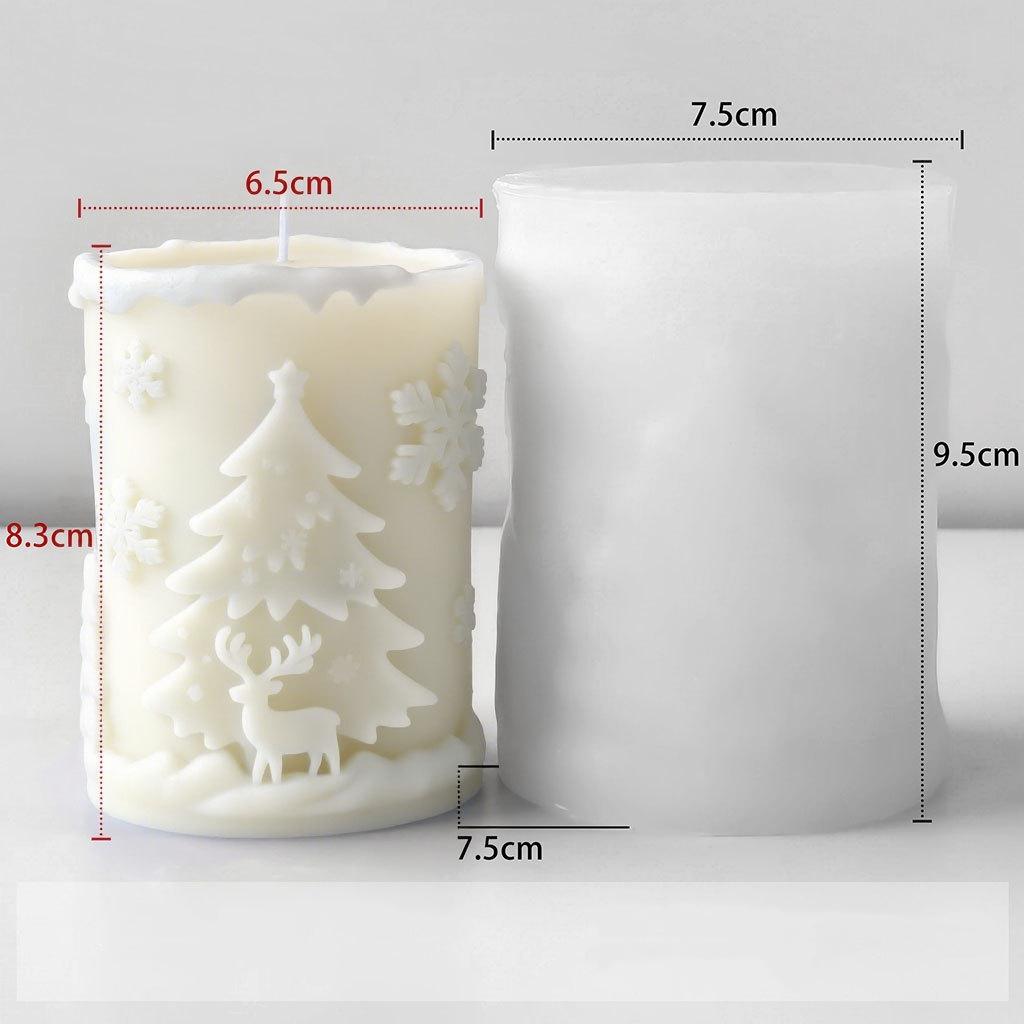 Świąteczna forma silikonowa Świąteczna forma silikonowa na świece w kształcie walca Klasa spożywcza Do projektów DIY Prezent Dekoracja świąteczna