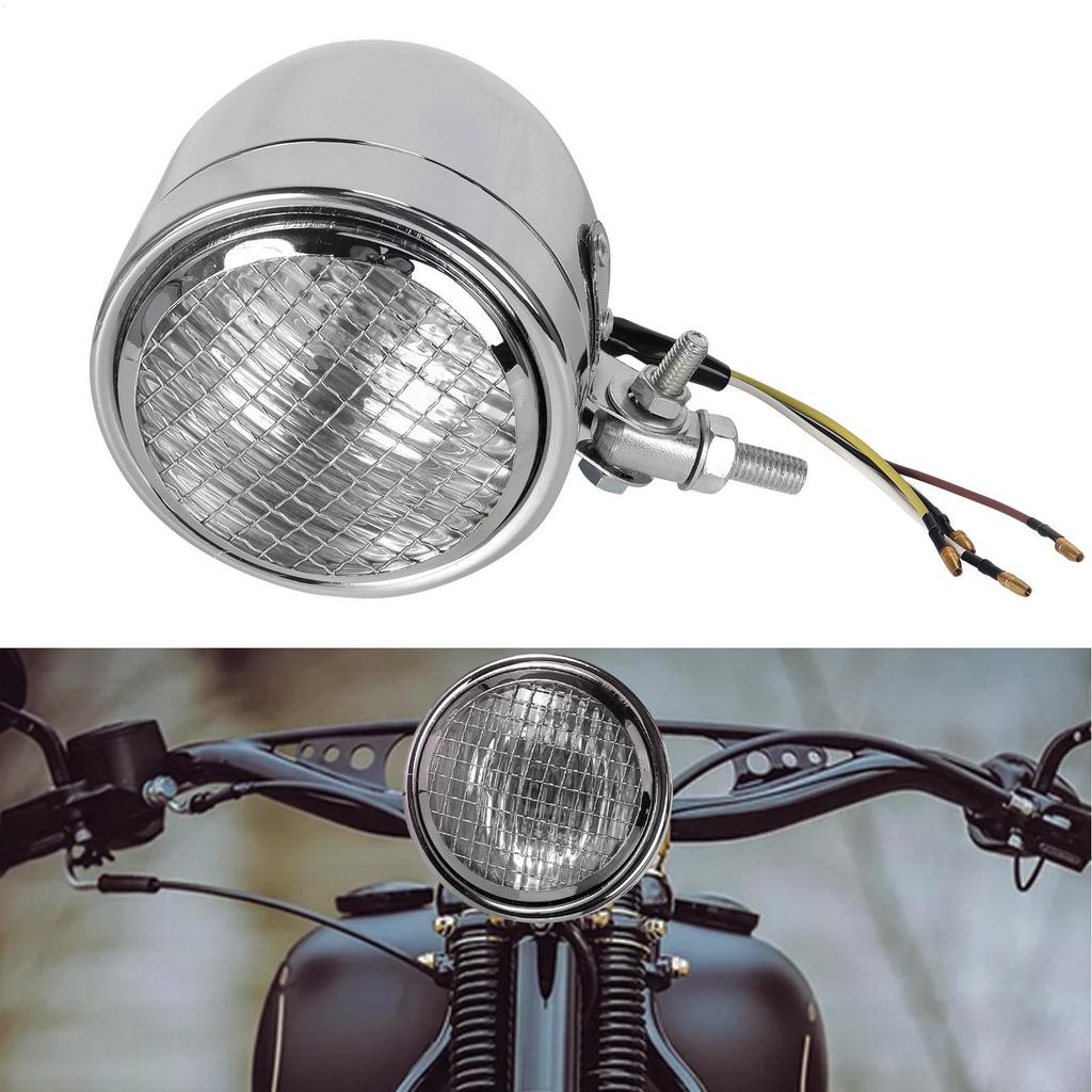 Motorcycle Headlight Assembly Dust Proof Alloy Shell Lamp Bright Motorcycle Headlamp For Bike Riding Night Driving Outdoor