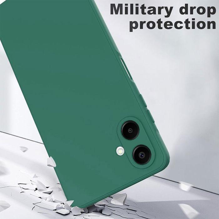 Coque de Protection - BOOLING - pour Samsung Galaxy A07 - Silicone Souple Antichoc - Vert Nuit - 2 Vitres