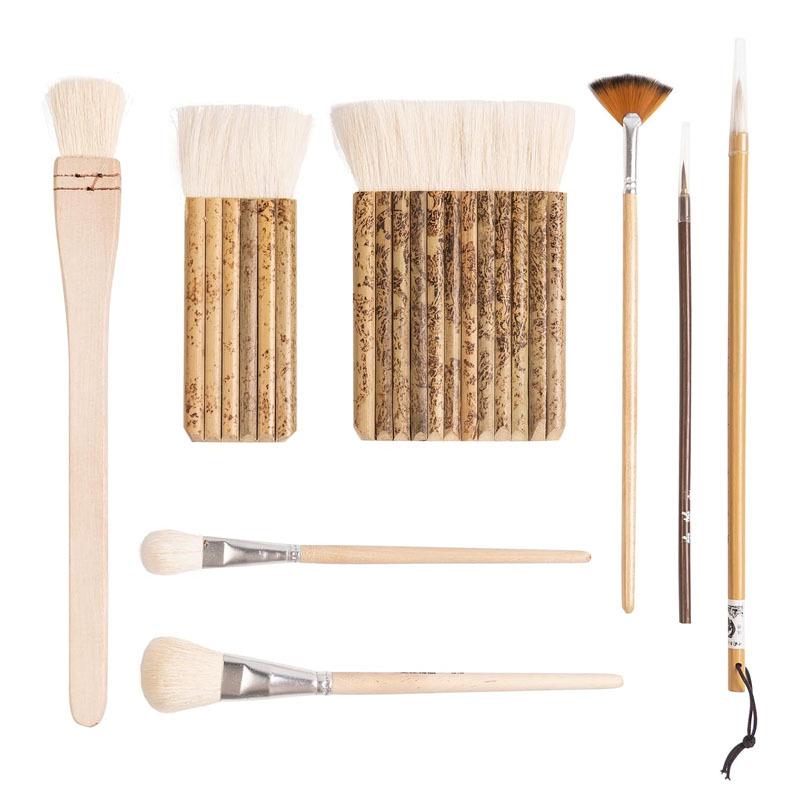 Gold Tip Ceramic and Watercolor Paint Brush Set - Boutique S Series