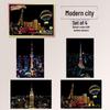 YUELU Colorful City Night Scene Scratch Art - Small Size