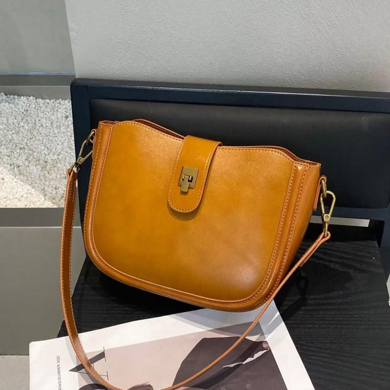Vegetable Tanned Cowhide All-match 2025 New Retro Trend Shell Bag Women Niche High-end Shoulder
