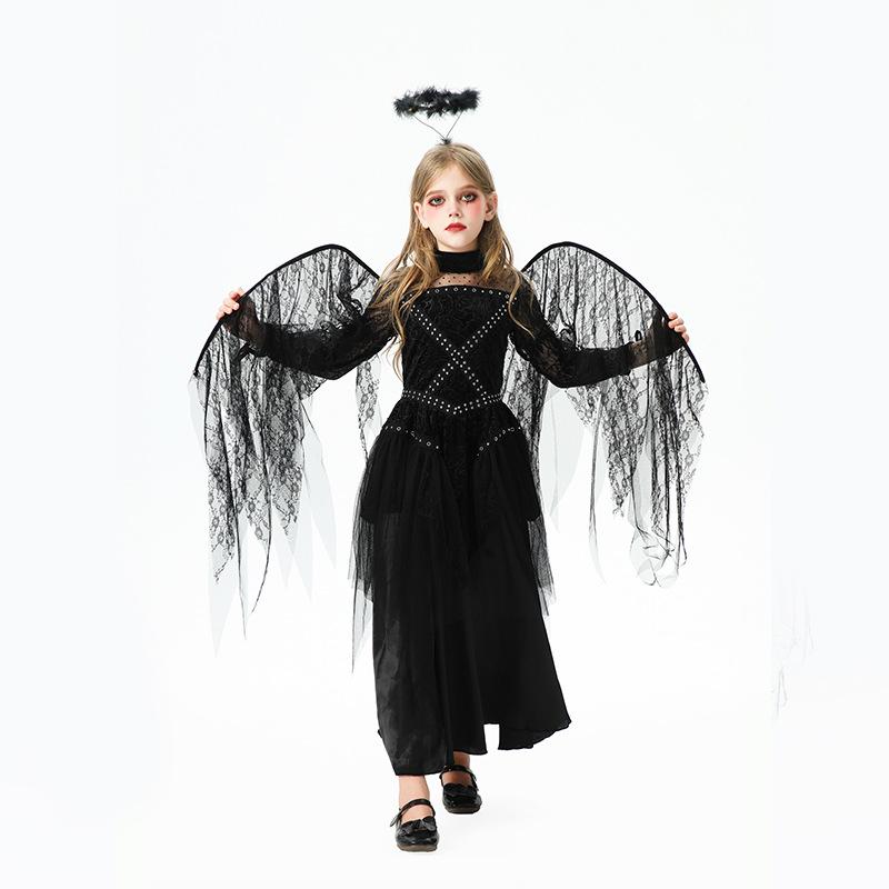 Halloween Children's Costume Angel Demon Girl Cos Night Elf Children's Costume Stage Dress Performance Dress