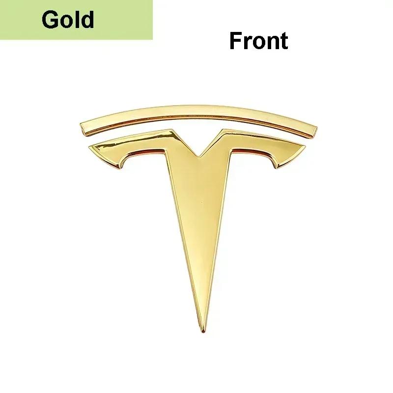 Dla Tesli Model 3 Model Y Stop Cynku Naklejka z Logo na Przednią Maskę Samochodu Stylizacja Emblemat na Tylną Klapę Nadwozia Samochodowego z Promieniem Akcesoria