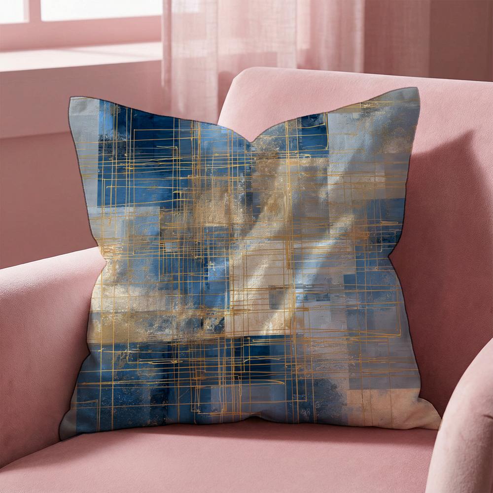 Abstract Texture Cushion Cover MultiScene Pillow Cover for Home Car Reversible Soft Durable for Daily Use