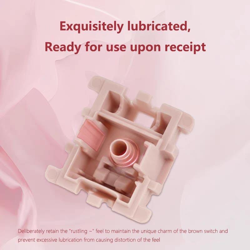 CHERRY MX Petal Switch 30g Light Pressure Tactile 5pin Switches for Mechanical Keyboard Fine Lubrication Golden Contact 4.0mm