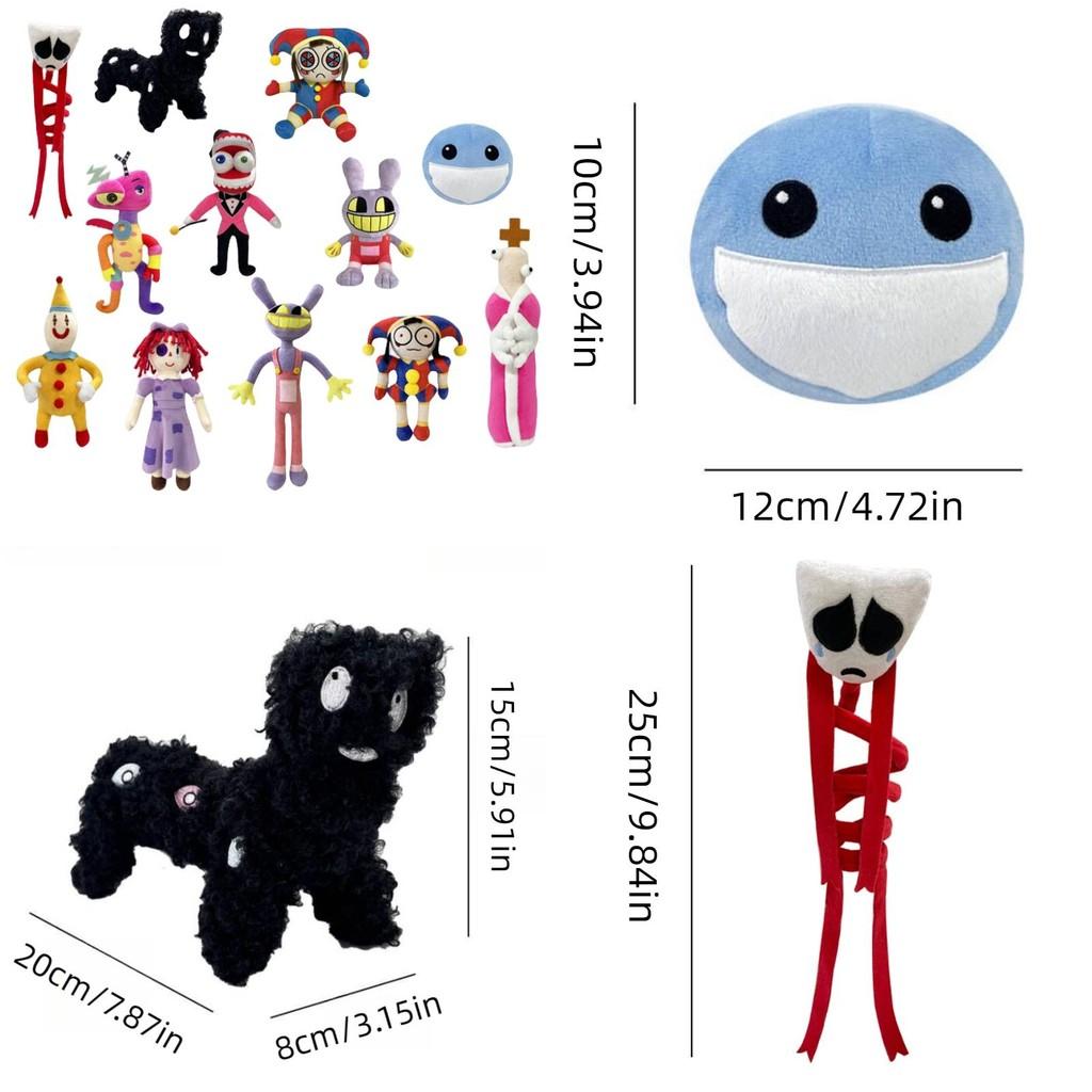 Unique Digital Circus Rabbit Plush 25cm Height Red Spring Bubble Black Monster Colors Short Plush