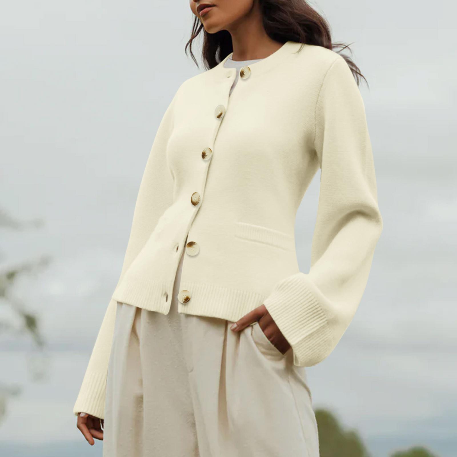 

Женский кардиган Kate, свитера, повседневный, с длинным рукавом, с открытой передней частью, на пуговицах, МОДНЫЙ КАРДИГАН С ШИРОКИМ РУКАВОМ S