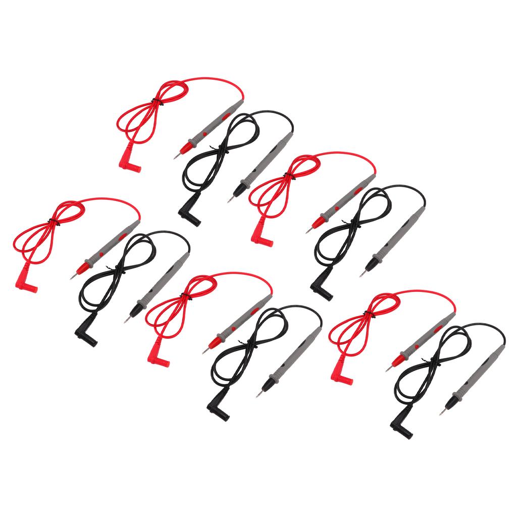 5pcs set 1000V 10A Multi Meter Probe Wire Pen Anti Oxidation Ammeter Test Cord Red Black