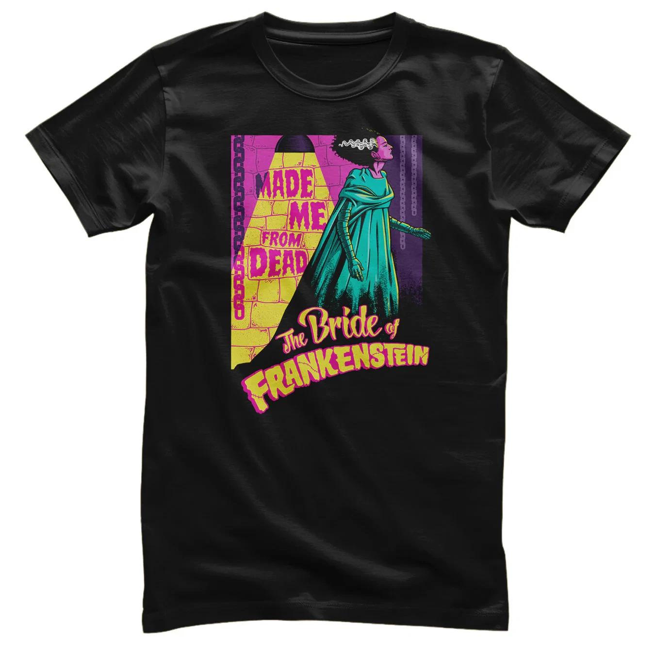 Universal Monsters - The Bride Of Frankenstein - Made Me From Dead Mens T-Shirt 2XL