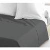 LOVELY HOME Flat Sheet 100% Cotton 240x300 Cm Dark Gray