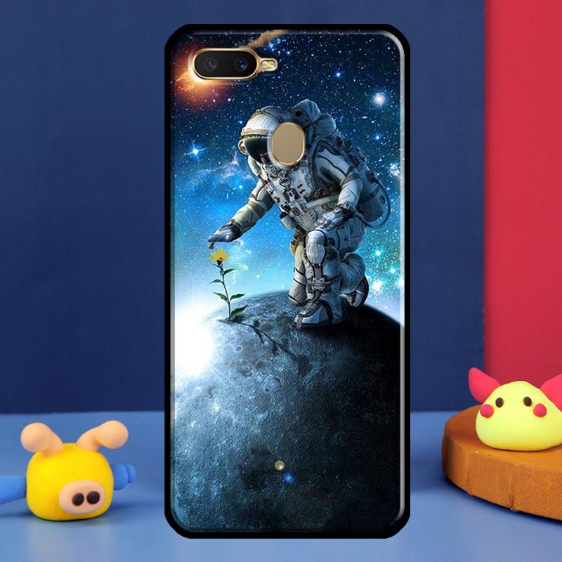 Moon Stars Space Case For Oppo A98 A78 A58 A15 A16 A17 A5 A9 A91 A52 A72 A76 A96 A74 A94 A54 S A57 A77 Cover