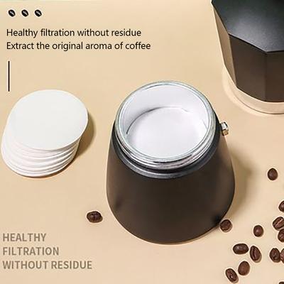 100 stuks Moka-koffiefilterpapier 56 mm 60 mm 68 mm voor espresso-koffiezetapparaat