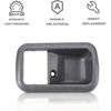 Denash 4Pcs Interior Door Handle Bezel, 69277-60010 Replacement Inner Door Handle Trim Cover for 80 Series FJ80 FZJ80 HDJ80 HDJ81 HZJ80 HZJ81