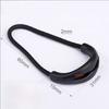 20 Pcs Durable PVC Zipper Pulls U Shape Black EDC Zipper Pulls Smile Style Zipper Bag Accessories