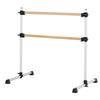 Barra de Ballet, Barra Doble de Madera de Haya para el Hogar, Barras de Ballet Portátiles Independientes para Estiramiento y Danza, Altura Ajustable, Antivibración, Gimnasio de Fitness
