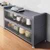Modern Steel-Wood Kitchen Storage Cabinet