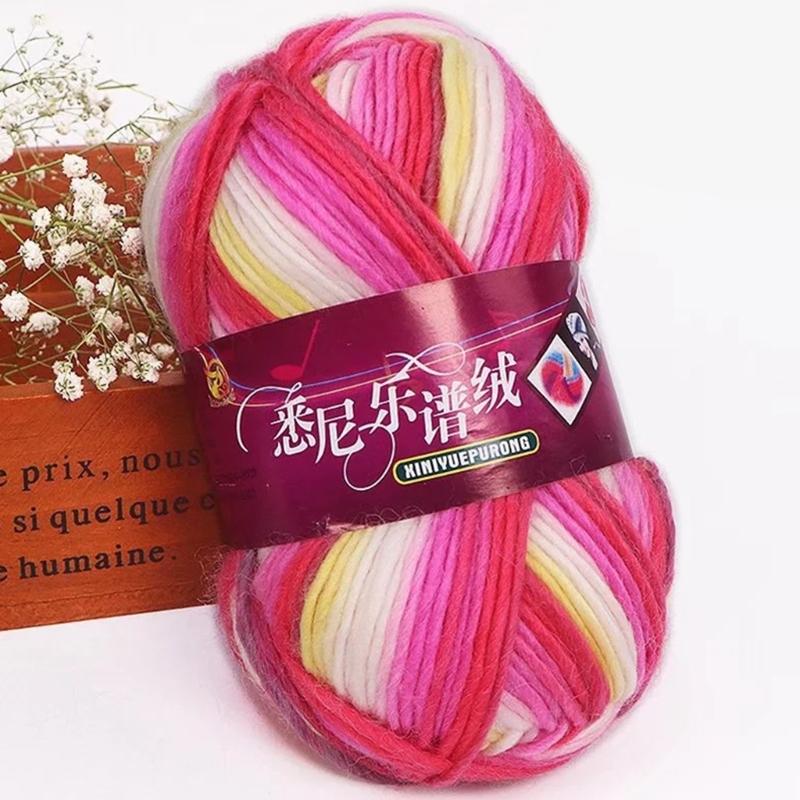 Rainbow Wool Yarn Bundle for Crafting Create Beautiful Scarves, Hats, and More