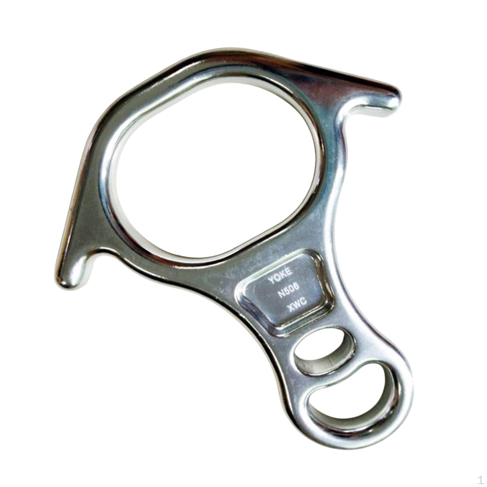 

40kN 8 Shape Descender Rappelling Gear Sturdy Accessory Downhill Equipment Silvery