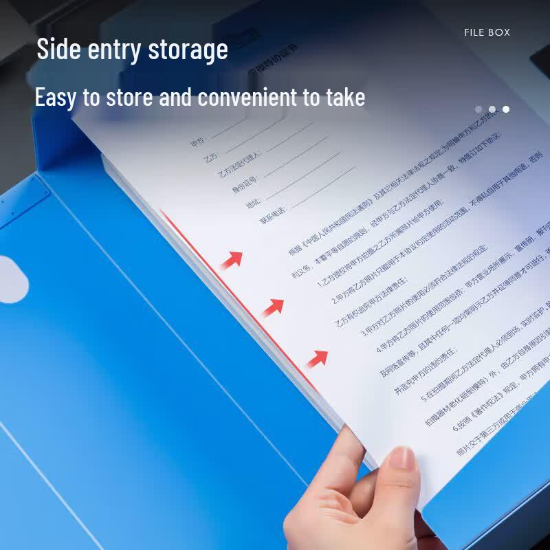 Deli A4 100mm Hook-and-Loop Plastic File Boxes