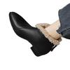Pointed thick heel Martin boots women's new fashion soft leather velvet versatile temperament warm short boots cotton boots snow boots women