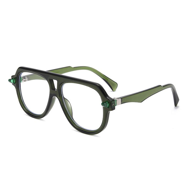 Trend Oversized Pilot Reading Glasses Women Men Luxury Brand Designer Vintage Big Frame Eyeglasses Elegant Green Eyewear Shades