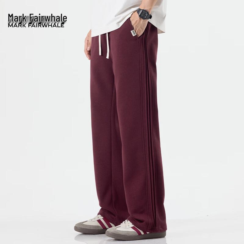 

Mark Fairwhale Men s Heavyweight Side Stripe Straight-Leg Casual Pants M