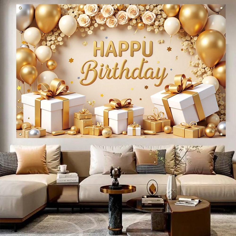 Celebrate Birthday Party Background Polyester Photography Backdrops Banner Poster  Holiday Party