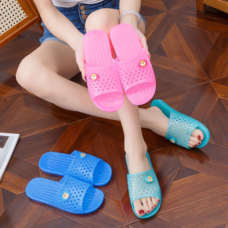 Dam sommar kristall geléslippers - Halkfria bekväma mjuka sulor för hem och bad