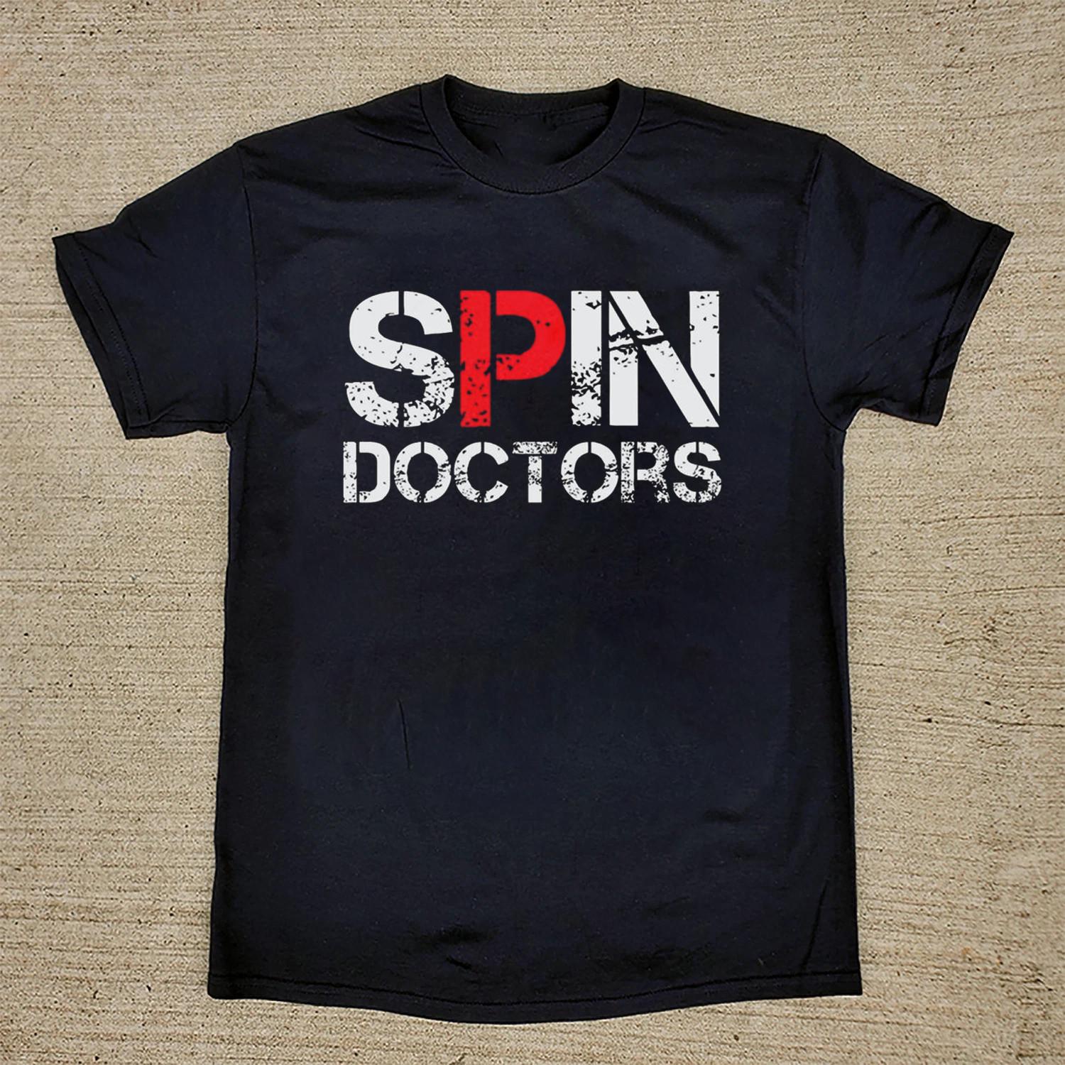 Spin Doctors Logo Black Cotton Shirt All size S-5XL L566 M