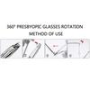 Lightweight 360 Degree Rotation Presbyopic Foldable Reading Glasses Eyewear