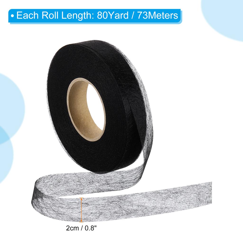 Ütüyle Yapışan Kenar Bandı Dikişsiz Dikiş Cadılık Kenar Bandı Giysiler Perdeler için Yapışkan Bant Kendin Yap Yapıştırma Siyah/Beyaz