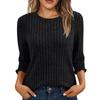 Women's Fashion Loose-Fit Brushed Pique Short-Sleeve Top With Round Neck