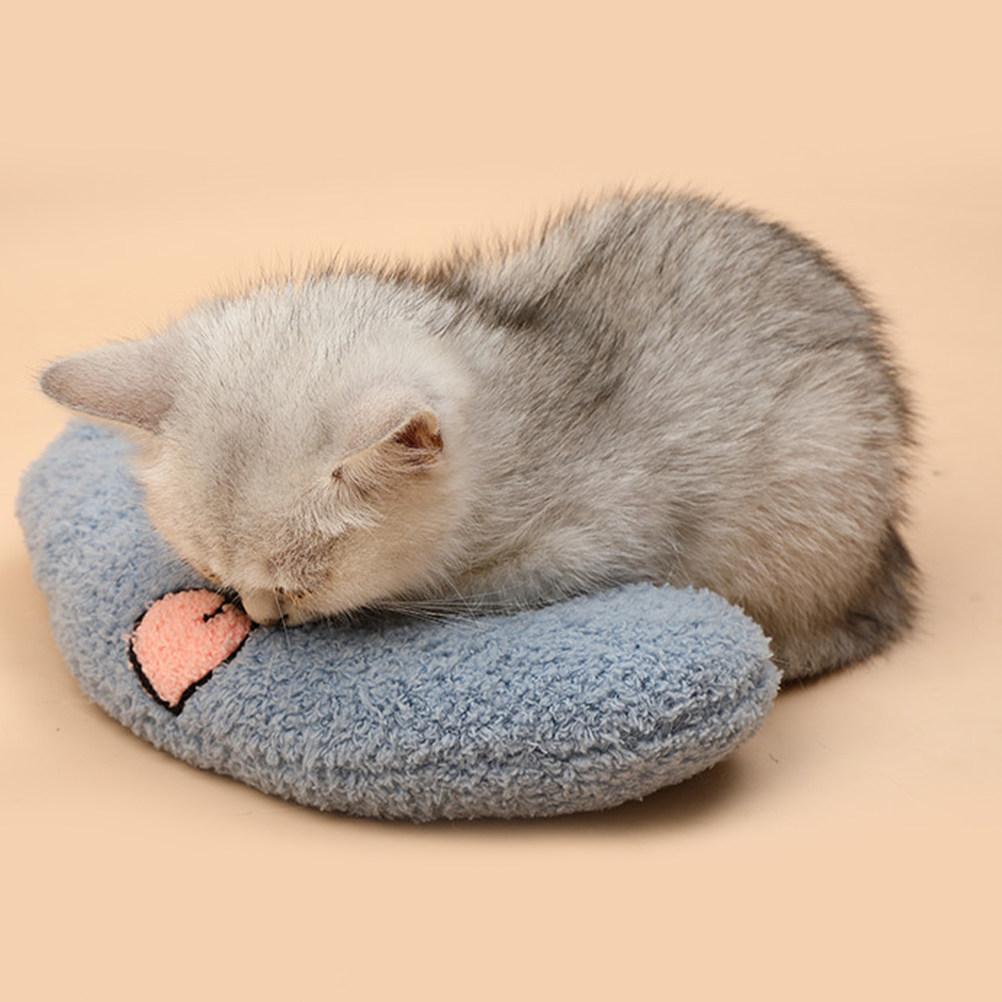 Pet Neck Sleeping Pillow Premium Lightweight Soft Breathable U-Shaped Cushion for Cats Neck Protection Sleep Cushion Portable