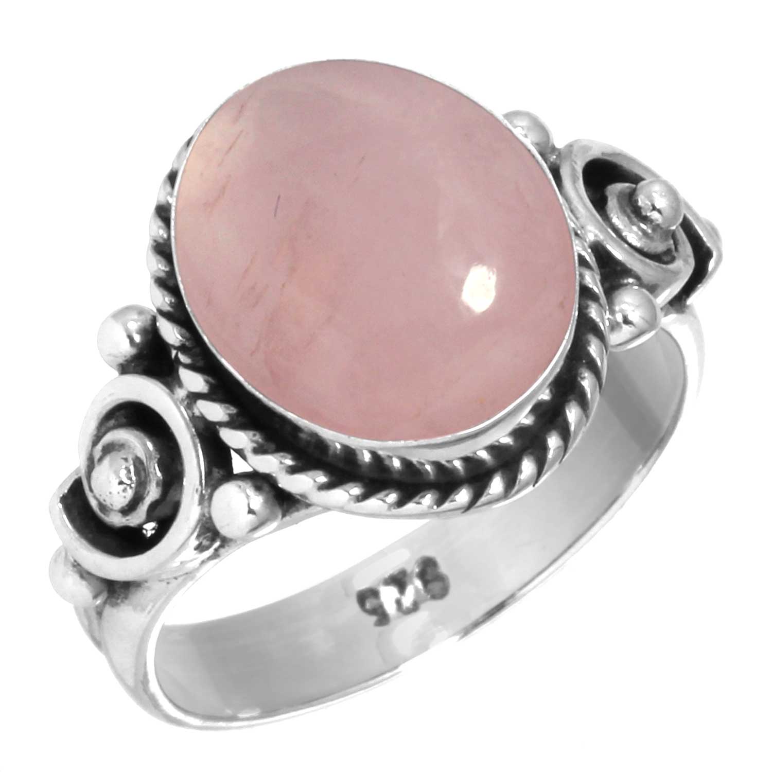 

Кольцо из стерлингового серебра 925 пробы с драгоценными камнями, ювелирные изделия ручной работы, подарок на день рождения, малахит, лунный камень, розовый кварц, красный камень, дымчатый топаз, тигровый глаз 6 розовый кварц