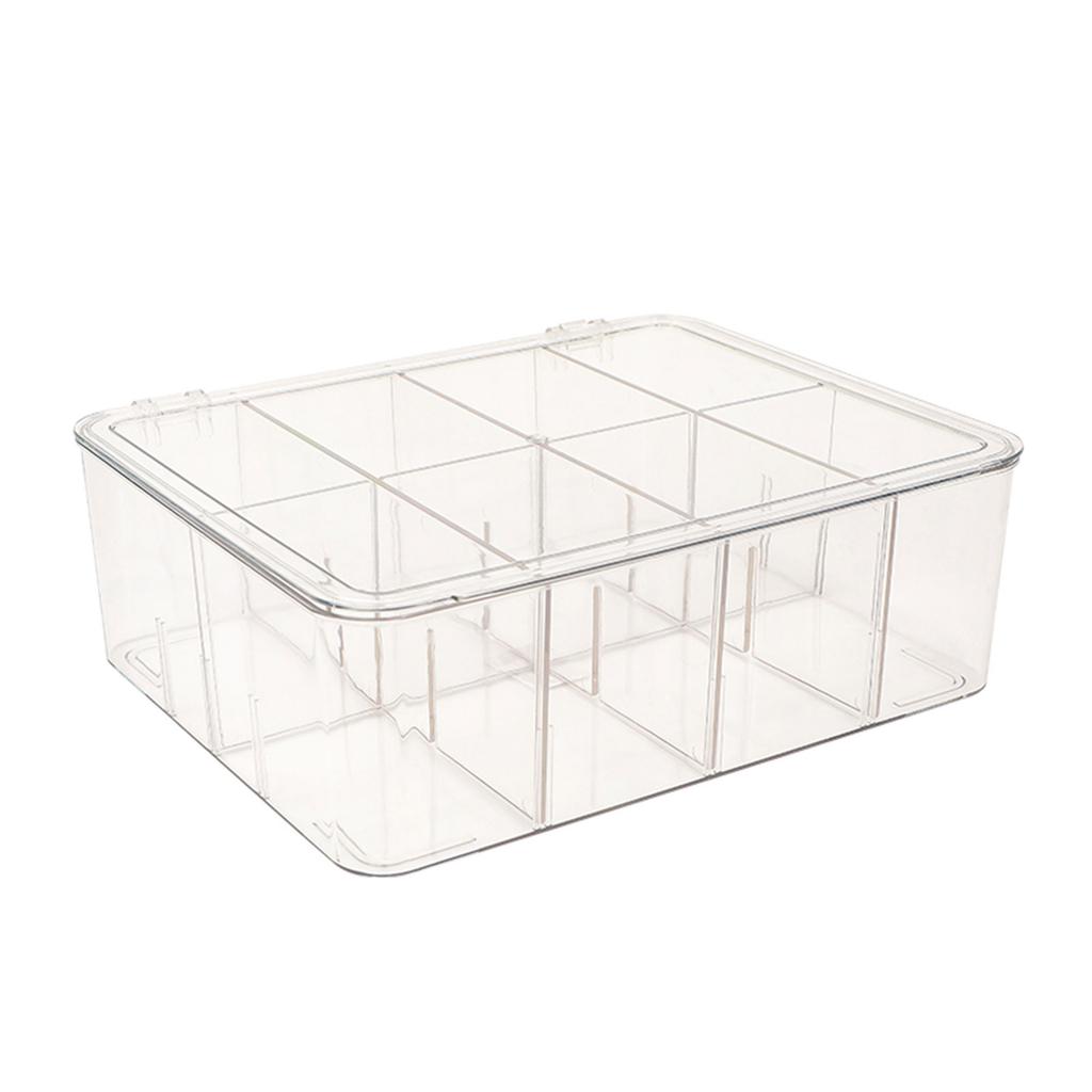 Teebeutel-Organizer aus Acryl mit Deckel für Schublade Klare Kaffee-Aufbewahrungsbox mit mehreren Fächern Snack-Halter