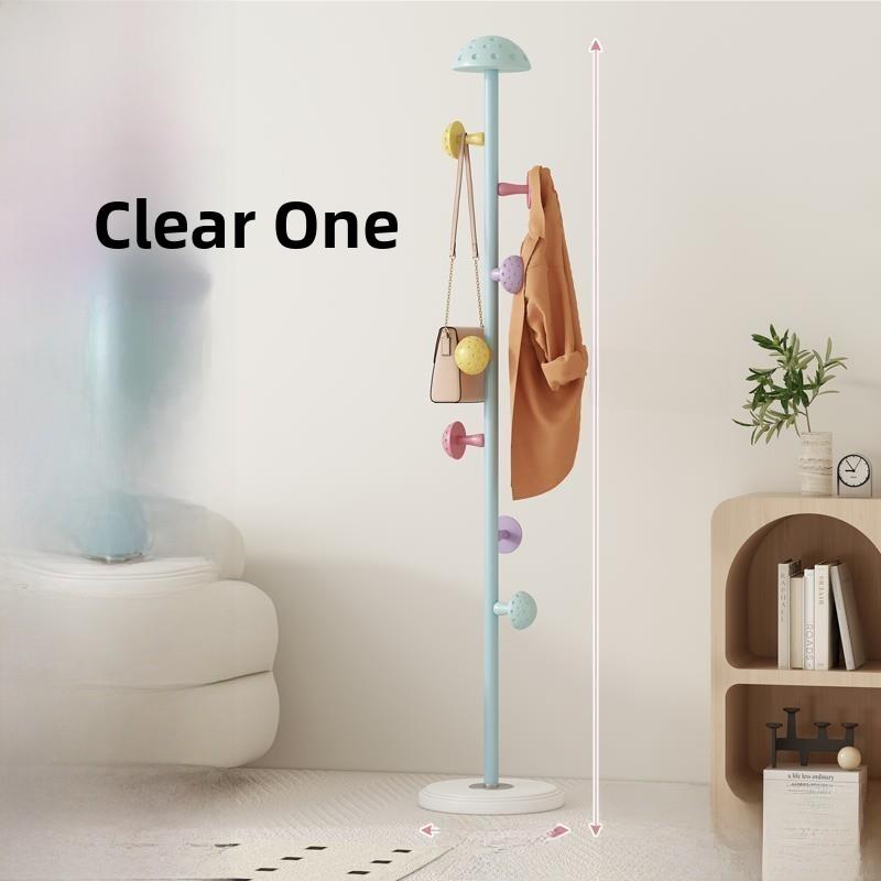 Creative Floor-Mounted Luxury Renting Living Room Mushroom Shaped Clothes Hanger Multi-Purpose Durable Wooden Hanger