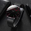 Geneva Men's Quartz Watch with Blue Hands and Web Strap - Stylish and Simple Business Design