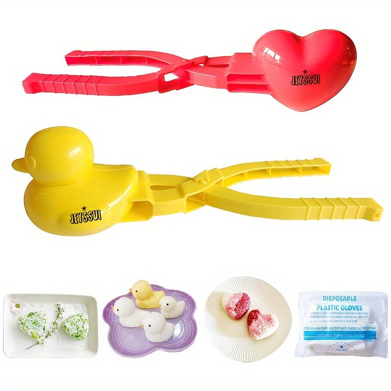 

Форма для риса в виде утки - 2 набора форм для суши в виде утки своими руками с зажимами в виде животных для риса, картофельного пюре, снега и многого другого - в комплекте полиэтиленовые перчатки 2pcs